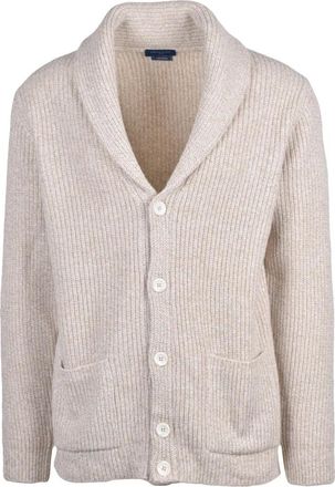Daniele Fiesoli Truien & Vesten, Heren, Beige, XL, Wol, Sciallato Vest