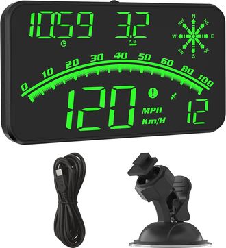 OEM Veloc&iacute;metro Gps, Pantalla De Visualizaci&oacute;n Frontal Para Autom&oacute;vil Con Veloc&iacute;metro Gps, Br&uacute;jula, Pantalla Hud Con Datos En Tiempo Real Y Soporte Con Ve