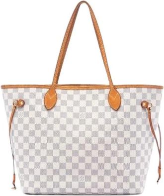 Louis Vuitton Pre-owned Tote Bags, female, White, Size: ONE SIZE Pre-owned Neverfull MM Tote Bag