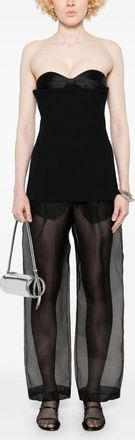 Khaite Womens Trenton Pants - Black Silk - Size Medium