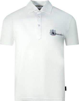 Aquascutum Volwassen Unisex Aldis London Logo Poloshirt (Wit)