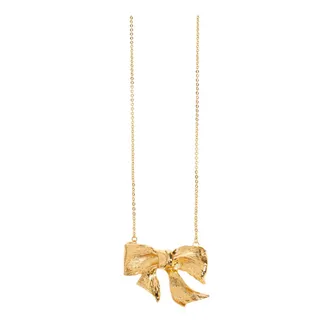 Moschino Necklaces, female, Yellow, Size: ONE SIZE Necklace with a bow