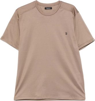 Stefano Ricci crew-neck cotton T-shirt - Brown