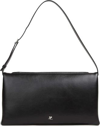 Courr&egrave;ges Cuff Leren Tas - Dames - Schoudertassen - Zwart - ONE Size - Leer - Tassen