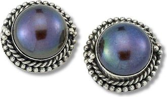 Samuel B. Silver 10Mm Pearl Studs