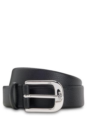HUGO BOSS Lederg&uuml;rtel BOSS Anna Belt 3 cm N., Damen, Gr. 75, schwarz (schwarz 001), Rindsleder, unifarben, G&uuml;rtel Lederg&uuml;rtel, mit edler Narbung