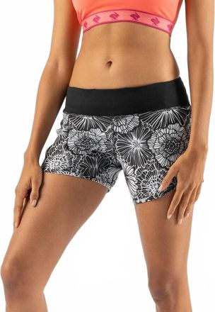 Rabbit Womens Hopper Running Shorts In Black Floral