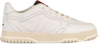 Gucci Re-Web Low-top sneakers - Heren - Sneakers - Wit - 42 EU - Leer - Schoenen