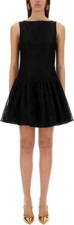 Nina Ricci Womens Mini Dress With Peplum Skirt - Black Nylon - Size EU 38 (Womens)