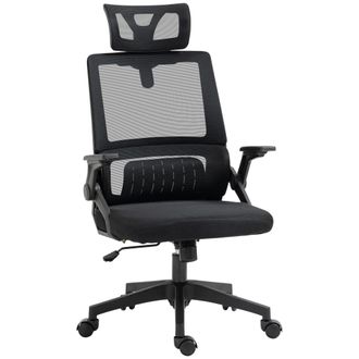 OEM Silla De Oficina De Malla Silla De Escritorio Giratoria Altura Y Reposacabezas Ajustable 60x61x104,5-121,5 Cm Negro