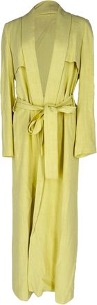 Galvan London Boyfriend Trench Coat in Yellow Viscose