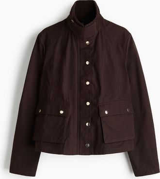 H&M Blouson mit Cordkragen - Brown