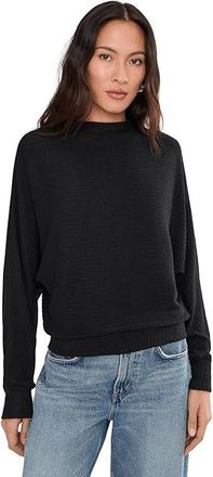 Madewell Aurora Cozy Rib Sweater Womens Clothing Jet Black : XL (Womens 14-16), Elastane/Polyamide/Polyester