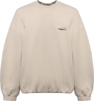 Jacquemus Ruban Sweatshirt - Heren - Sweatshirts - Beige - 2XL - Katoen - Hoodies & sweatvesten