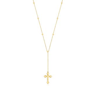 Ross-Simons Italian 10kt Yellow Gold Rosary-Style Necklace