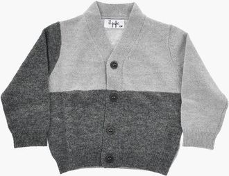 Il Gufo Two-Tone Virgin Wool Cardigan size 6 M