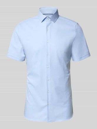 Olymp Level 5 Slim Fit Business-Hemd in kurz&auml;rmligem Design Modell Modern in Bleu, Gr&ouml;&szlig;e 38
