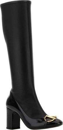 Gucci Womens Black Leather Boots Nero Stivali