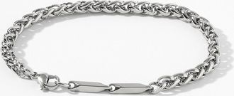 Le 31 Mens Stainless-steel palm tree link bracelet