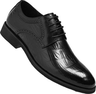 Generic Mens Oxford Leather Shoes Business Dress Commuter Gentleman Style Suit Compatible Footwear for Office Work and Formal Occasions(Black,8.5)