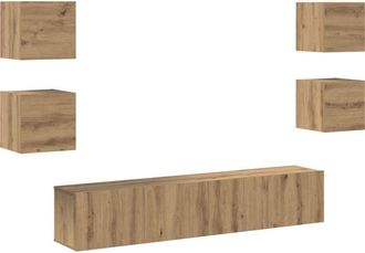 vidaXL Vidaxl - tv Cabinet 6 pcs Brown 160 x 30 x 30 cm Engineered wood