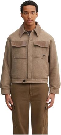 Filling Pieces Box Jacket Varsity - Heren - Jassen - Bruin - Maat: XL Wol