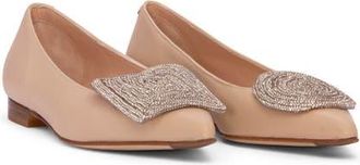 BEAUTIISOLES Bonnie Pointed Toe Ballet Flat in Beige at Nordstrom, Size 5.5