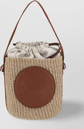 Chlo&eacute; raffia bucket bag