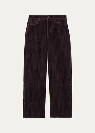 Burberry Mens Relaxed-Fit Check Jeans