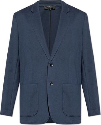 Rag & Bone Blazer met open revers - Heren - Blazers - Blauw - XL - Katoen - Jassen