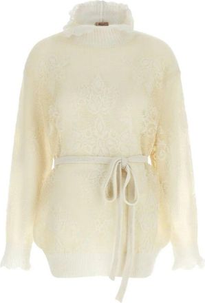 Twin-Set Alpaca Jacquard Maxi Sweater