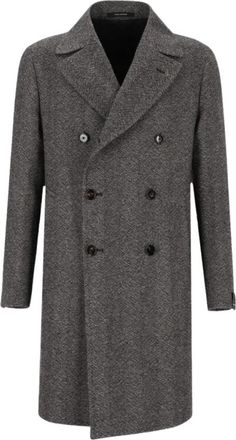 Tagliatore Cappotto in Lana Vergine - Heren - Mantel - Grijs - M - Wol - Jassen