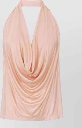 Elisabetta Franchi halterneck sleeveless top satin silk blend