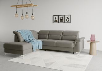 Sit&more Ecksofa &raquo;Sinatra L-Form&laquo; mit Ottomane, optional mit Kopfteilverstellung und Armteilfunktion