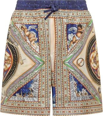 Casablanca Musique Silk Shorts - Heren - Strandmode - Veelkleurig - M - Polyester - Badmode