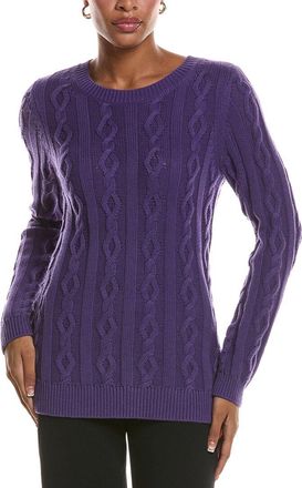 St. John Cable Knit Cashmere-Blend Sweater