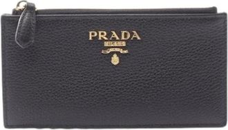 Prada Pre-owned Card case - Dames - Vintage Accessoires - Zwart - ONE Size - Leer - Vintage
