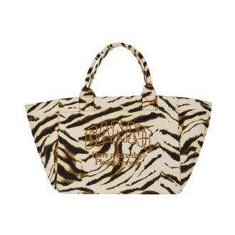 Ganni Tote XXL - female - Ganni - Shopping Bags - Beige - ONE SIZE - Bags