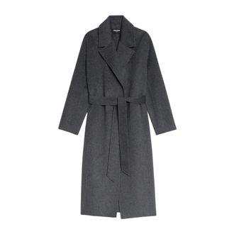 Zadig&Voltaire Belted Coats, female, Gray, Size: M Long robe style coat with belt