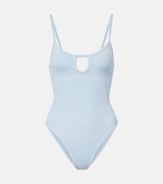 Hunza G Mia beaded cutout swimsuit