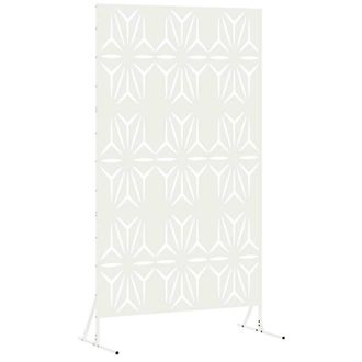 Berkfield Home Privacy Screen White 100x50x180 cm Steel | Size: 100 x 50 x 180 cm