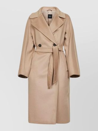 Max Mara long coat belted waist double breasted