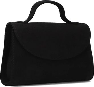 Unisa Tassen, Dames, Zwart, ONE Size, Wol, Zwarte Leren Schoudertas Zceasar