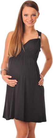 Purpless Maternity Summer Party Sun Woman Dress Pregnancy Tunic 8423 (10, Black)