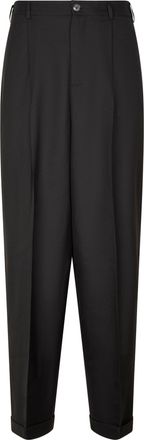 Marni Relaxed Fit Black Trousers with Tapered Leg