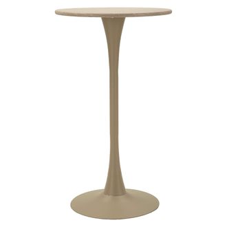 Dmora Mesa Fija Leh, 2 Personas, Forma Redonda, Tono Crema, 60x60x106h Cm Blanco Crema