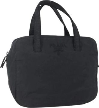 Prada Pre-owned Handbags, female, Black, Size: ONE SIZE Pre-owned Nylon Handbag