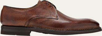 Bontoni Mens Carnera Soft Grain Leather Derby Shoes