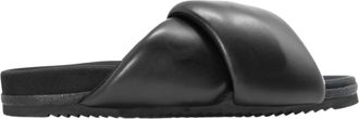 Roam Womens Foldy Puffy Sandals In Black