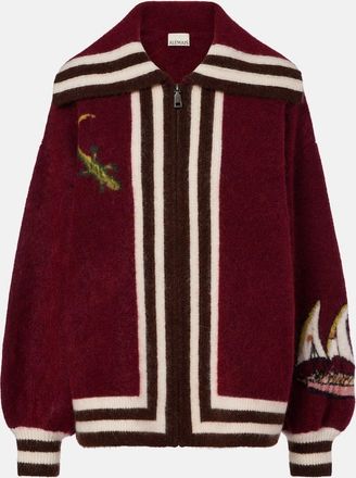 Alemais Al&eacute;mais x Mokshini mohair and wool-blend cardigan